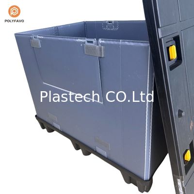 Mavi Katlanabilir Plastik Kılıf Palet Kutusu Özelleştirilmiş Depolama ve Paketleme İçin