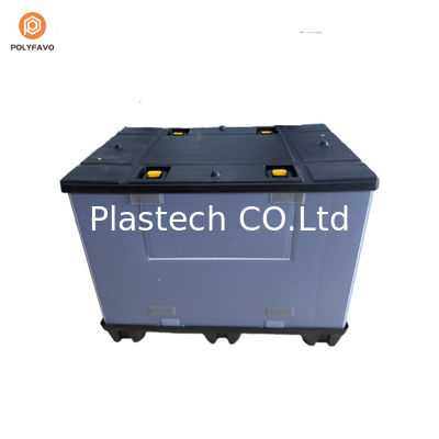 Otomobil parçaları için geri dönüştürülebilir katlanabilir plastik palet kutusu