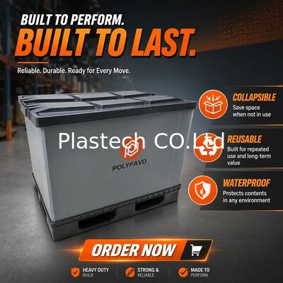Katlanabilir Palet Kutusu 1200x800mm PP Petek Katlanabilir Konteyner 4 Yönlü Giriş Fümigasyon Otomatik Gıda Lojistiği için Ücretsiz İade Edilebilir