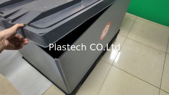Katlanabilir Palet Kutusu 1200x800mm PP Petek Katlanabilir Konteyner 4 Yönlü Giriş Fümigasyon Otomatik Gıda Lojistiği için Ücretsiz İade Edilebilir