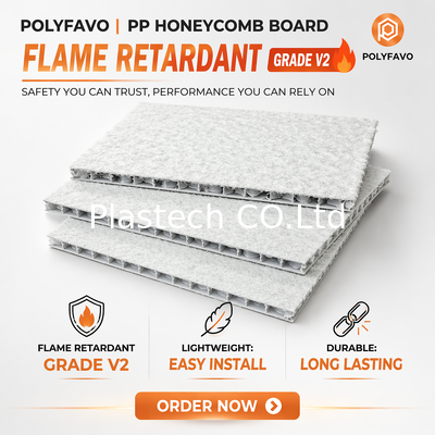 5mm 1600gsm Alev Geciktirici V2 Sınıfı Polipropilen Petek Panel Plastik Zemin Koruma Levhaları