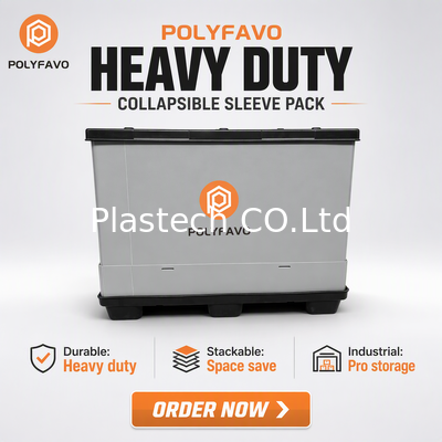 Lojistik Paketleme Nakliye Kutuları 1220 * 1140* 900 mm Plastik Saklama Kabı Panel Kollu Kutu