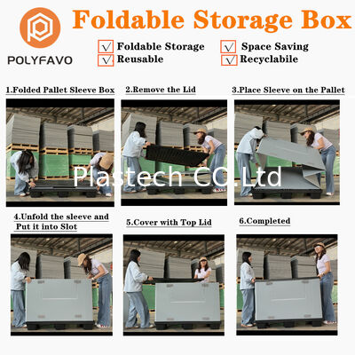 Konteynörler Plastico Katlanabilir 1200x1000 Yuvarlak Yumruklu Karton Euro Palet Kutusu