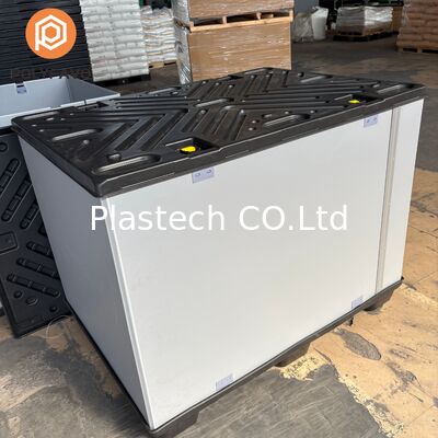 Fast Assembly Two C Type Coaming Box, EVA Lining Protective Design, Foldable Pallet Sleeve Container Stackable