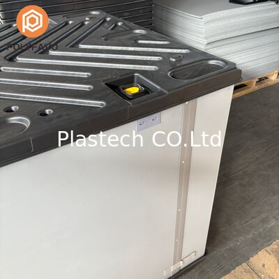 Coaming Box C Type Two Panel Design, EVA Foam Lining Collapsible Pallet Box, Foldable Sleeve Container Custom Logo Print